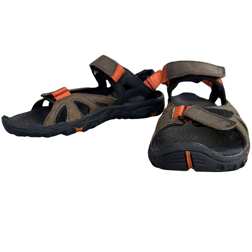 Merrell Men’s Performance Sandals Vibram Sole Hiking Sport Brown Orange Size 9 - Picture 2 of 8